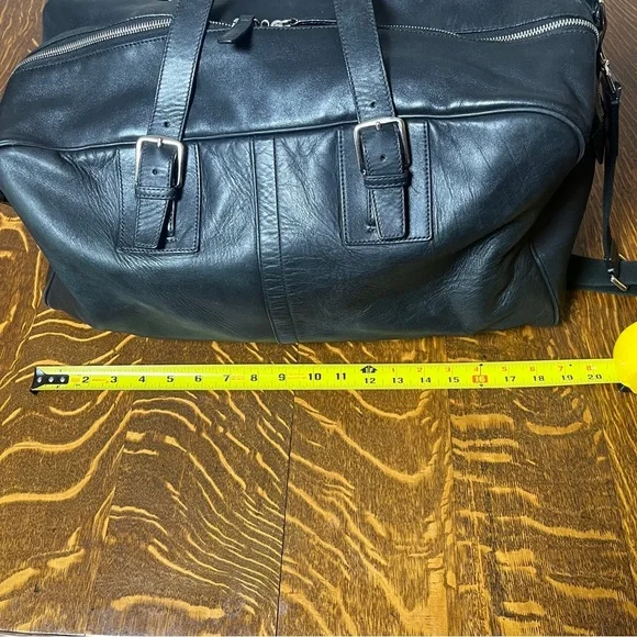 Coach Black Leather Voyage Weekender Travel Bag w/COA - Picture 13 of 15